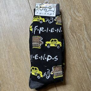 Friends Men's Crew Socks‎ 2 Pair Pack Black Shoe Size 6-12 Fun